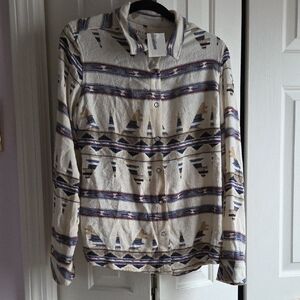 Idyllwind Fueled By Miranda Lambert Men's Button-Down   Geometric Stripes